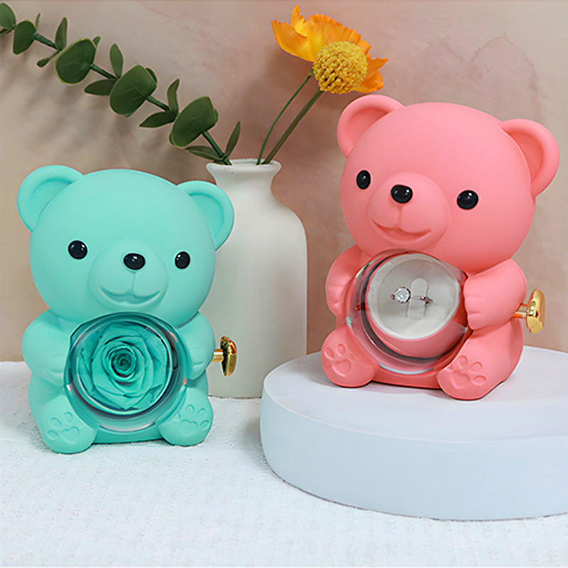 Luxury Teddy Bear Rose Gift Box – With Ring – Large Decorative Edition