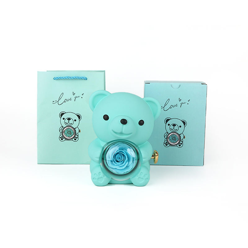 Luxury Teddy Bear Rose Gift Box – With Ring – Large Decorative Edition