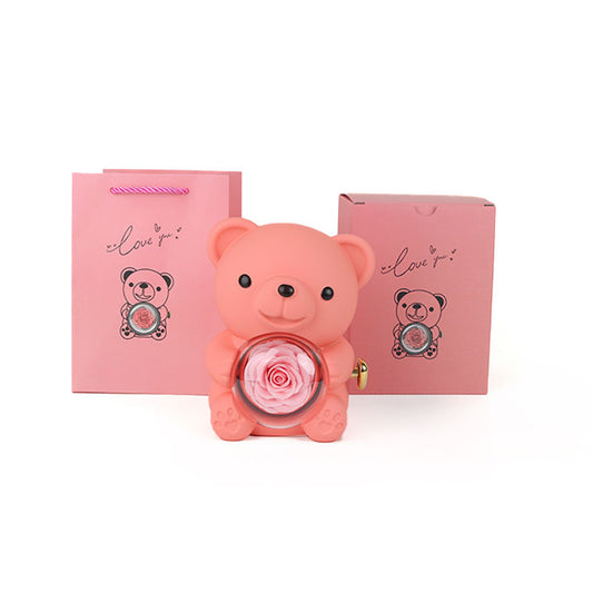 Luxury Teddy Bear Rose Gift Box – With Ring – Large Decorative Edition