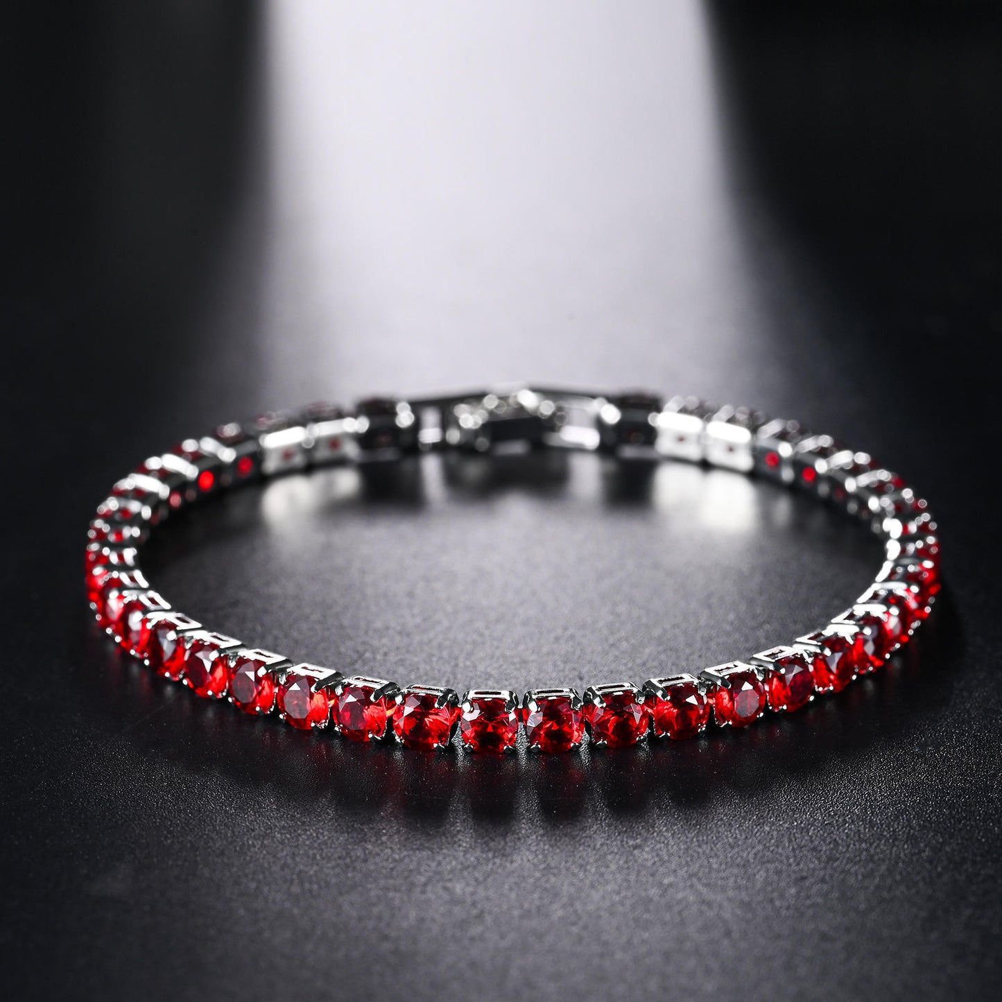 Elegant  Crystal Tennis Bracelet – Luxury Sterling Silver Finish