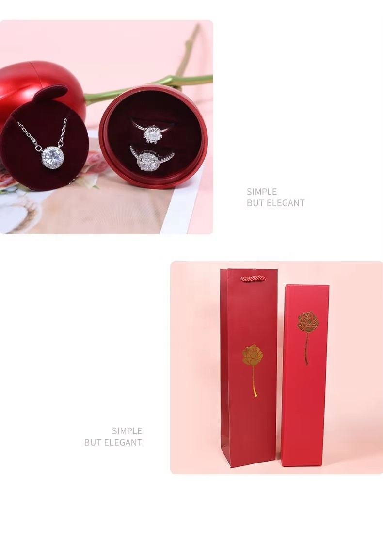 Luxury Metallic Rose Gift Box – Elegant Single Stem Presentation