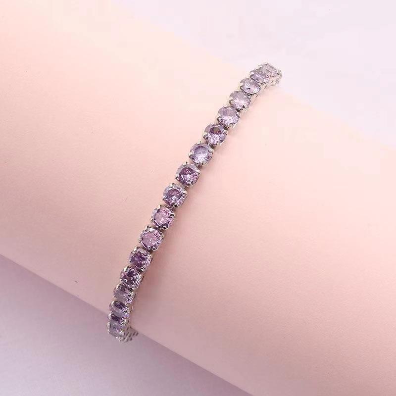 Elegant  Crystal Tennis Bracelet – Luxury Sterling Silver Finish