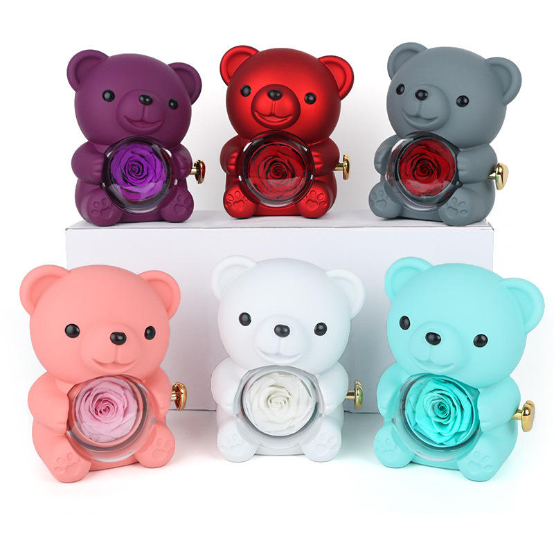 Luxury Teddy Bear Rose Gift Box – With Ring – Large Decorative Edition