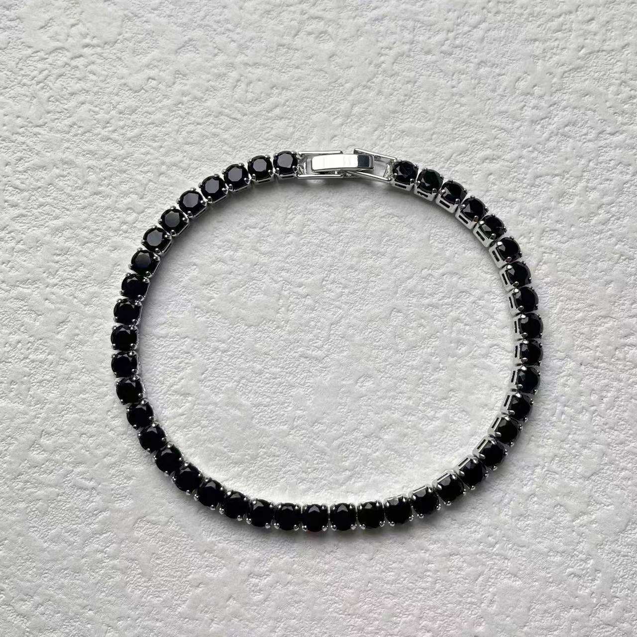 Elegant  Crystal Tennis Bracelet – Luxury Sterling Silver Finish