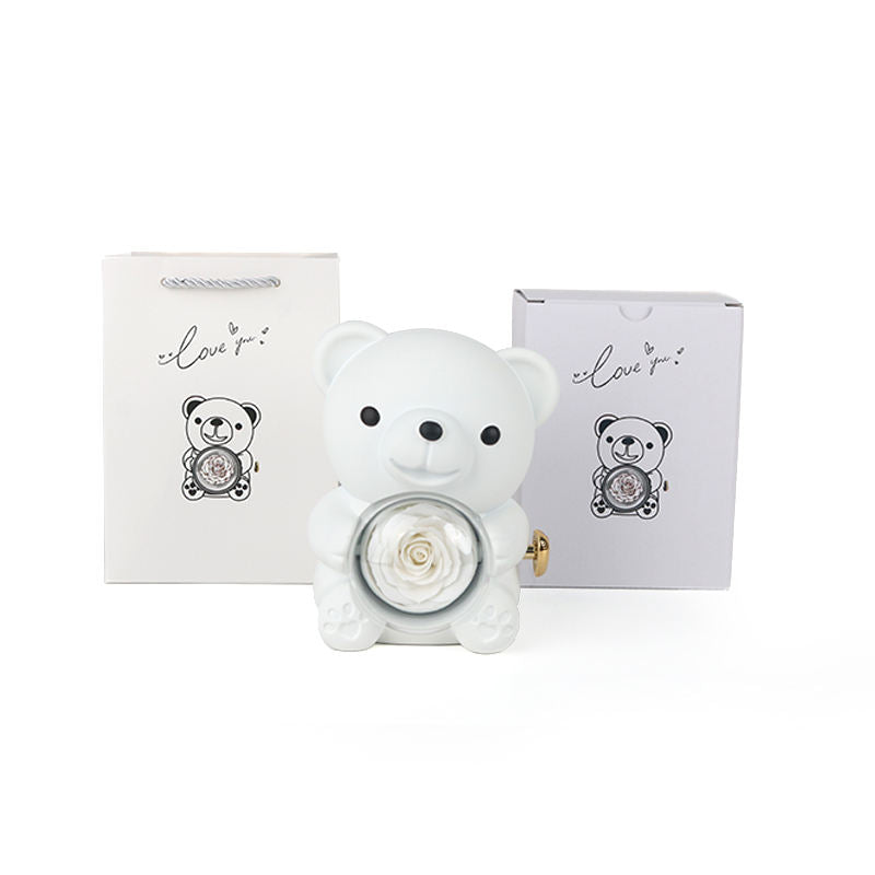 Luxury Teddy Bear Rose Gift Box – With Ring – Large Decorative Edition