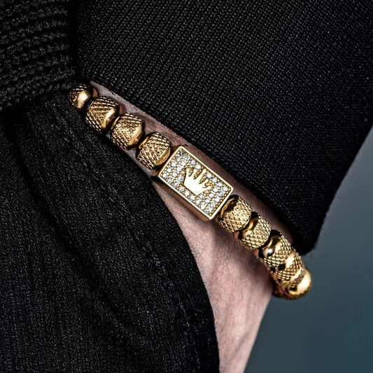 Men’s Luxury Crown Statement Bracelet